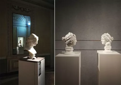 Antonio Canova Elena, 1819 circa. San Pietroburgo, Museo Statale Ermitage / Giulio Paolini, Mimesi, 1075. Torino, proprietà dell’artista.