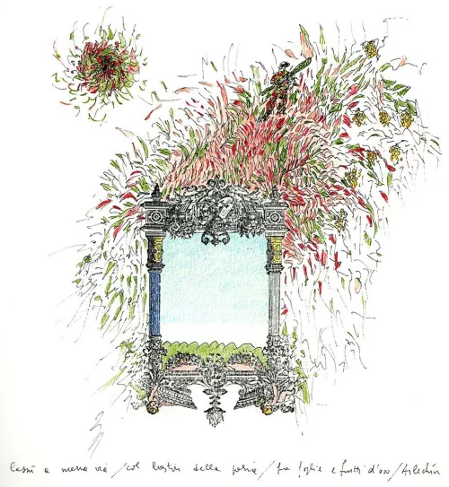 Disegno di Giuliano Scabia per il libro Il poeta albero