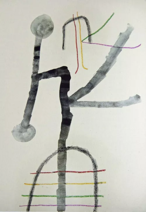 Joan Miró, Senza titolo, 1949. Inchiostro di china e pastello a cera su carta. Direção Geral do Património Cultural, Portogallo.