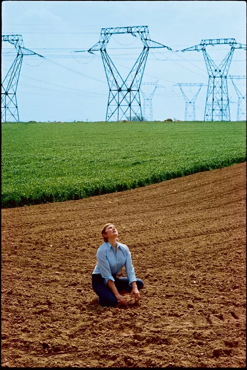Gina Pane, Table de lecture (terre – ciel), 1969.