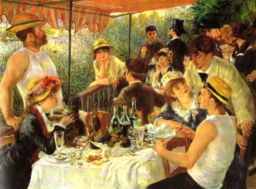 Pierre-Auguste Renoir: le Déjeuner des Canotiers (1880-81) (Phillips Collection, Washington).