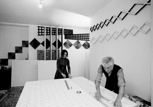 Mario Nigro e Carla Lonzi, Milano, 1969 (© Archivio Ugo Mulas, Milano).