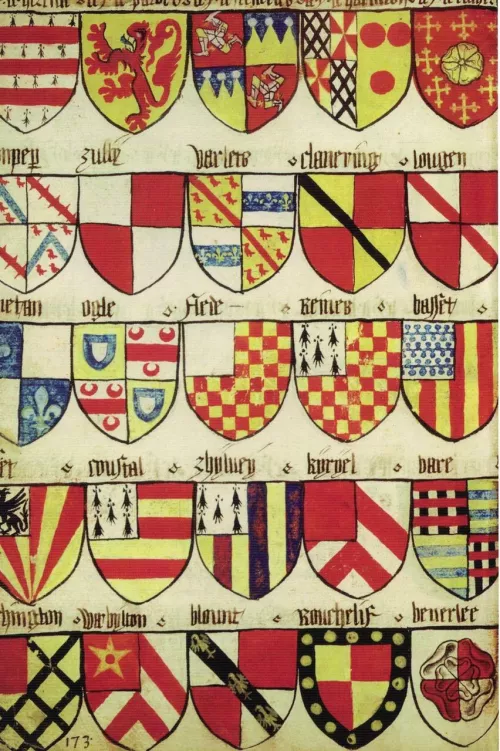 Armorial de la Toison d'or, copiato e miniato a Lille, 1435ca., Bibliothèque de l'Arsenal, Paris.