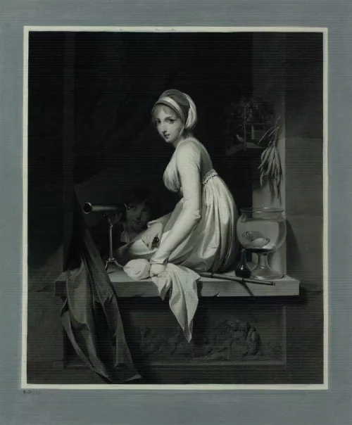 Louis-Léopold Boilly, Ragazza alla finestra, dopo il 1799, olio su tela, The National Gallery, Londra.