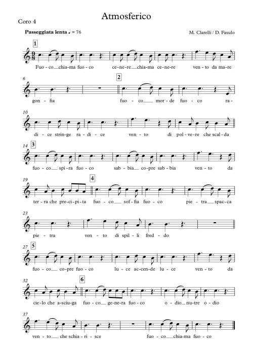 Partitura Atmosferico.