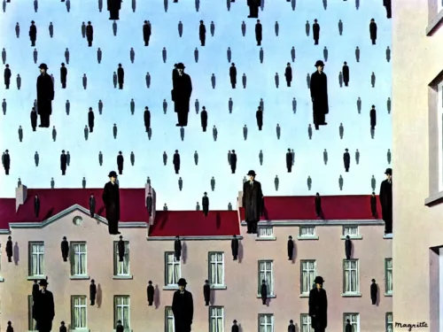 Golconda, opera di René Magritte.