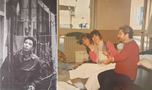 Roberto Orefice in due momenti salienti della sua vita: a Milano appena dopo la laurea nel 1960; a Monza durante una lezione all'ISA, nel 1984.