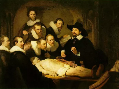 Lezione di anatomia del dottor Nicolaes Tulp, Rijksmuseum, Amsterdam, 1632.