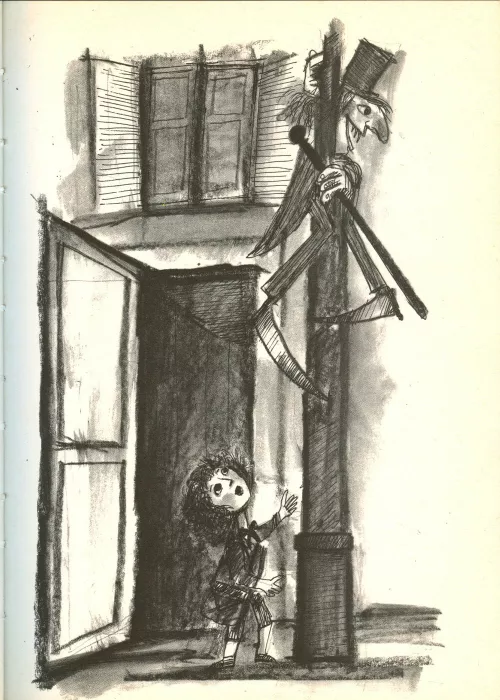 Illustrazione di Emanuele Luzzatti per "La casa incantata", Vampiro, 1982